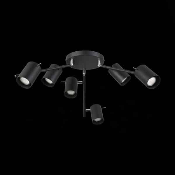 SL597.402.06 Светильник потолочный ST-Luce Черный/Черный GU10 6*7W Потолочные светильники — изображение 4