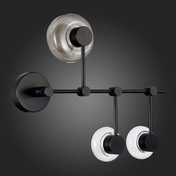 SL6005.401.03 Светильник настенно-потолочный ST-Luce Черный/Дымчатый, Прозрачный LED 3*3W 3000K VALLO — изображение 5