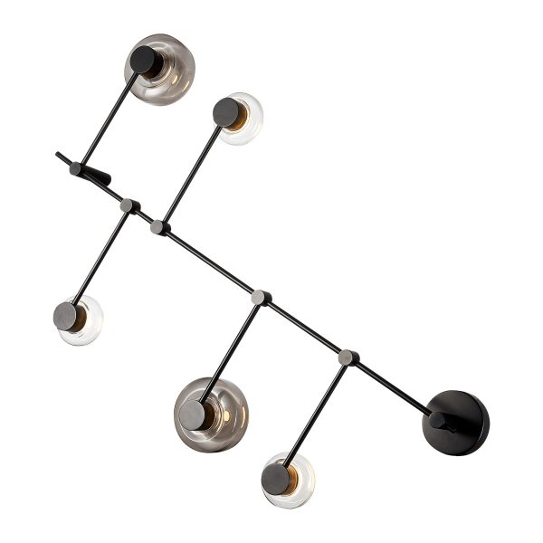 SL6005.401.05 Светильник настенно-потолочный ST-Luce Черный/Дымчатый, Прозрачный LED 5*3W 3000K VALLO — изображение 3