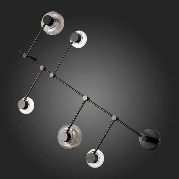 SL6005.401.05 Светильник настенно-потолочный ST-Luce Черный/Дымчатый, Прозрачный LED 5*3W 3000K VALLO — изображение 5