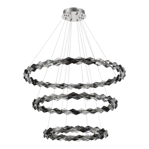 sl6009.103.03-ljustra-podvesnaja-st-luce-hromprozrachno-dymchatyj-led-175w-3000k-diamanta-1 SL6009.103.03 Люстра подвесная ST-Luce Хром/Прозрачно-Дымчатый LED 1*75W 3000K DIAMANTA — изображение 2