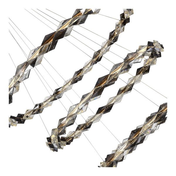 sl6009.103.03-ljustra-podvesnaja-st-luce-hromprozrachno-dymchatyj-led-175w-3000k-diamanta-2 SL6009.103.03 Люстра подвесная ST-Luce Хром/Прозрачно-Дымчатый LED 1*75W 3000K DIAMANTA — изображение 3