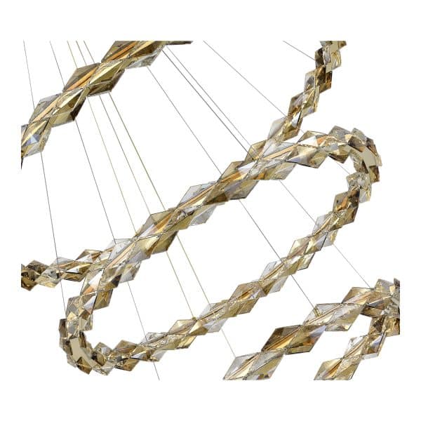 SL6009.203.03 Люстра подвесная ST-Luce Золотистый/Прозрачный,Янтарный LED 1*75W 3000K DIAMANTA — изображение 3