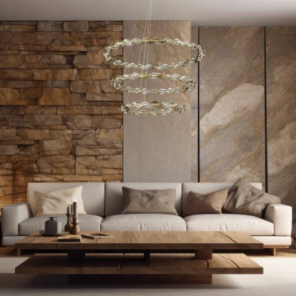 SL6009.203.03 Люстра подвесная ST-Luce Золотистый/Прозрачный,Янтарный LED 1*75W 3000K DIAMANTA — изображение 4