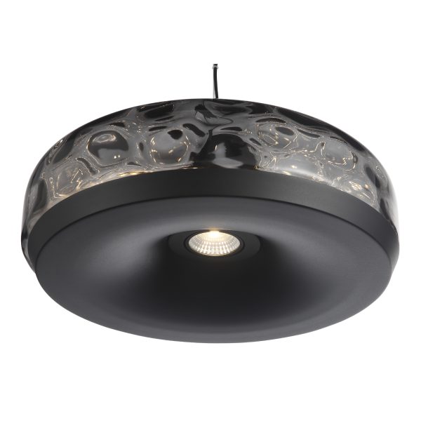 sl6014.403.01-svetilnik-podvesnoj-st-luce-chernyjchernyj-dymchatyj-led-142w-3000k-ripple-3 SL6014.403.01 Светильник подвесной ST-Luce Черный/Черный, Дымчатый LED 1*42W 3000K RIPPLE — изображение 4