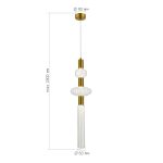 SL6117.203.03 Светильник подвесной ST-Luce Латунь/Золотой, Прозрачный LED 3*3W 3000K TACCHE — изображение 4