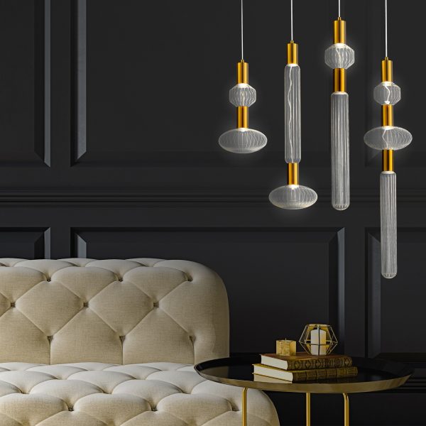 SL6117.203.03 Светильник подвесной ST-Luce Латунь/Золотой, Прозрачный LED 3*3W 3000K TACCHE — изображение 5