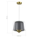 SL6127.313.01 Светильник подвесной ST-Luce Латунь/Серый, Прозрачный LED 1*18W 3000K PANDORA — изображение 5