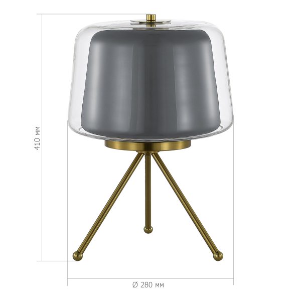 sl6127.314.01-prikrovatnaja-lampa-st-luce-latunseryj-prozrachnyj-led-116w-3000k-pandora-4 SL6127.314.01 Прикроватная лампа ST-Luce Латунь/Серый, Прозрачный LED 1*16W 3000K PANDORA — изображение 4