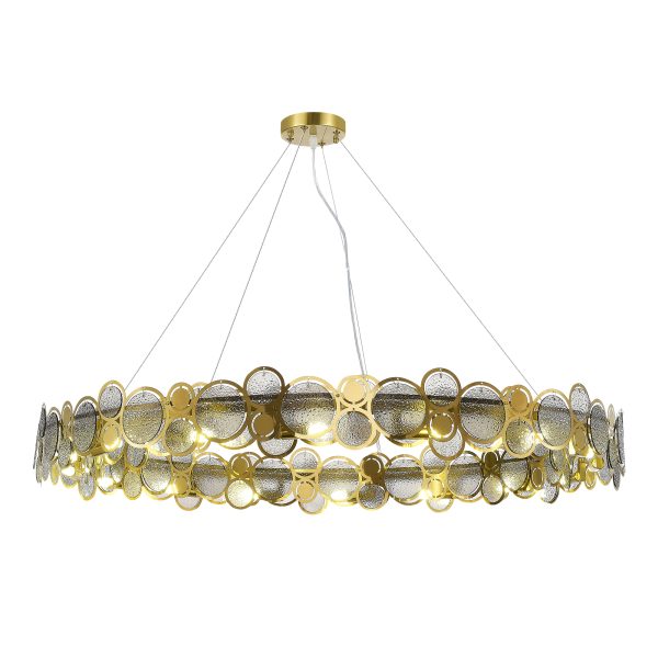 SL6133.313.16 Светильник подвесной ST-Luce Латунь/Дымчатый G9 LED 16*5W 4000K SWATCH SL6133.313.16 Светильник подвесной ST-Luce Латунь/Дымчатый G9 LED 16*5W 4000K SWATCH