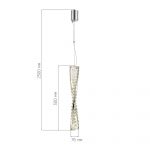 SL6205.103.01 Светильник подвесной ST-Luce Хром/Прозрачный LED 1*11W 4000K ELICA