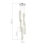 SL6205.103.05 Светильник подвесной ST-Luce Хром/Прозрачный LED 1*55W 4000K ELICA