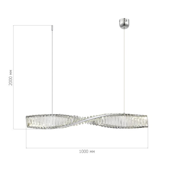 SL6205.113.01 Светильник подвесной ST-Luce Хром/Прозрачный LED 1*21W 4000K ELICA — изображение 5