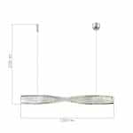 SL6205.123.01 Светильник подвесной ST-Luce Хром/Прозрачный LED 1*25W 4000K ELICA