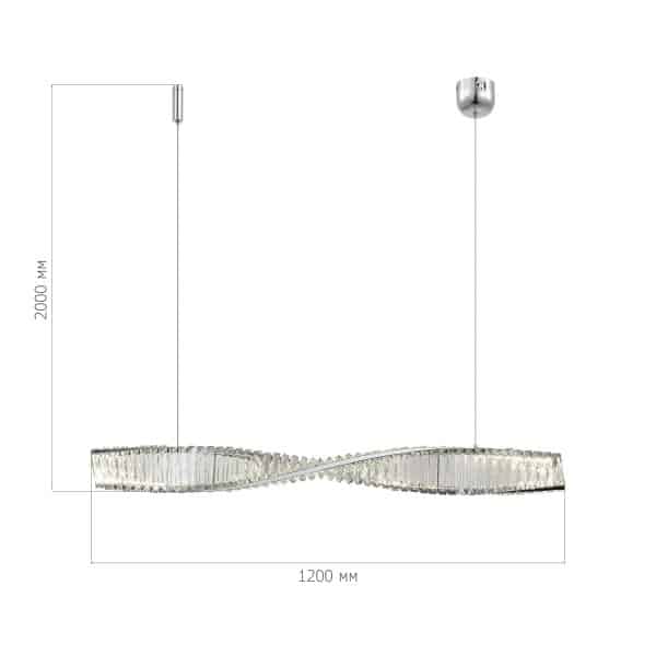 SL6205.123.01 Светильник подвесной ST-Luce Хром/Прозрачный LED 1*25W 4000K ELICA — изображение 5