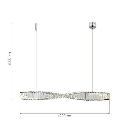 SL6205.123.01 Светильник подвесной ST-Luce Хром/Прозрачный LED 1*25W 4000K ELICA