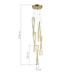 SL6205.303.05 Светильник подвесной ST-Luce Латунь/Прозрачный LED 1*55W 4000K ELICA