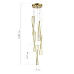 SL6205.303.05 Светильник подвесной ST-Luce Латунь/Прозрачный LED 1*55W 4000K ELICA — изображение 5