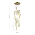 SL6205.303.09 Светильник подвесной ST-Luce Латунь/Прозрачный LED 1*99W 4000K ELICA
