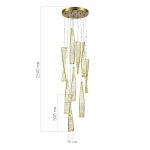 SL6205.303.09 Светильник подвесной ST-Luce Латунь/Прозрачный LED 1*99W 4000K ELICA — изображение 3