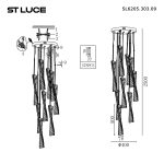 SL6205.303.09 Светильник подвесной ST-Luce Латунь/Прозрачный LED 1*99W 4000K ELICA — изображение 5