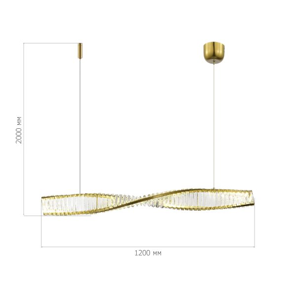 SL6205.313.01 Светильник подвесной ST-Luce Латунь/Прозрачный LED 1*21W 4000K ELICA — изображение 5