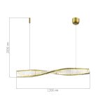 SL6205.323.01 Светильник подвесной ST-Luce Латунь/Прозрачный LED 1*25W 4000K ELICA