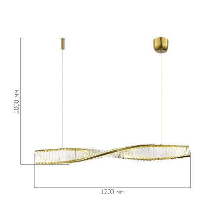 SL6205.323.01 Светильник подвесной ST-Luce Латунь/Прозрачный LED 1*25W 4000K ELICA