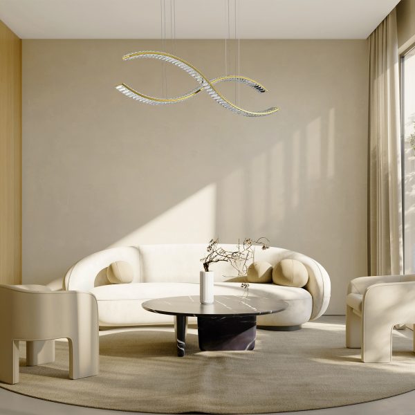 sl6206.303.50-svetilnik-podvesnoj-st-luce-latunprozrachnyj-led-150w-3000k-aceno-3 SL6206.303.50 Светильник подвесной ST-Luce Латунь/Прозрачный LED 1*50W 3000K ACENO — изображение 4