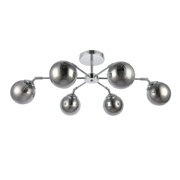 SLE102202-06 Светильник потолочный Хром/Дымчатый E14 6*40W FASIA — изображение 2