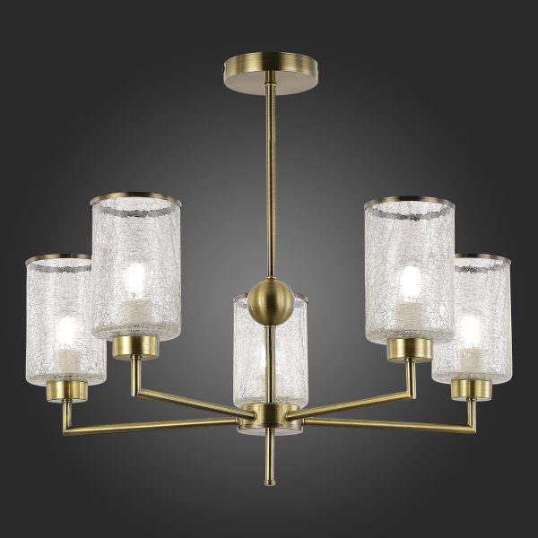 SLE1046-302-05 Светильник потолочный Бронза/Прозрачный E27 5*60W VESTRE — изображение 2