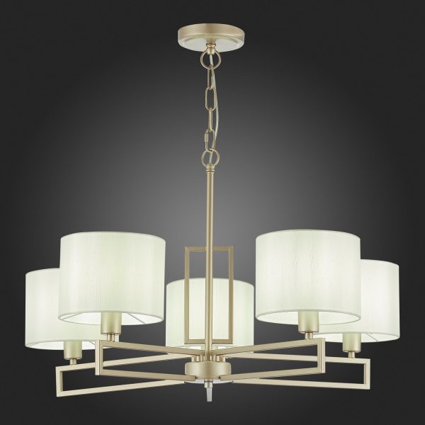 SLE105803-05 Светильник подвесной Матовое золото/Белый E14 5*40W DANAE — изображение 2