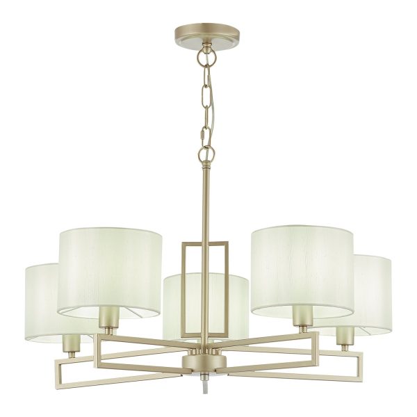 SLE105803-05 Светильник подвесной Матовое золото/Белый E14 5*40W DANAE — изображение 3