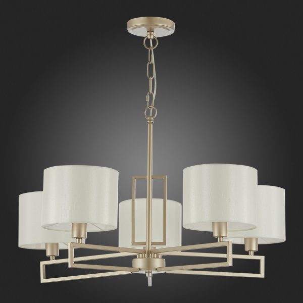 SLE105803-05 Светильник подвесной Матовое золото/Белый E14 5*40W DANAE — изображение 5
