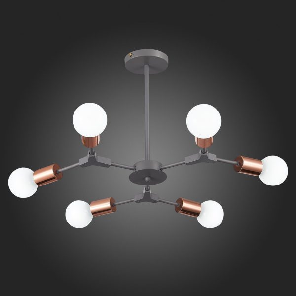 Розовое золото E27 6*60W PALARE