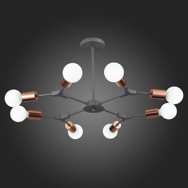 Розовое золото E27 8*60W PALARE