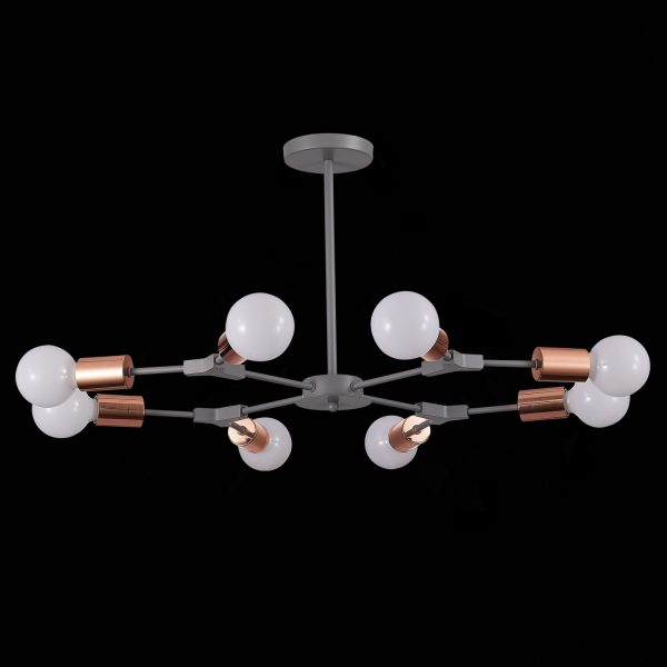 SLE106403-08 Светильник потолочный Серый, Розовое золото E27 8*60W PALARE — изображение 4