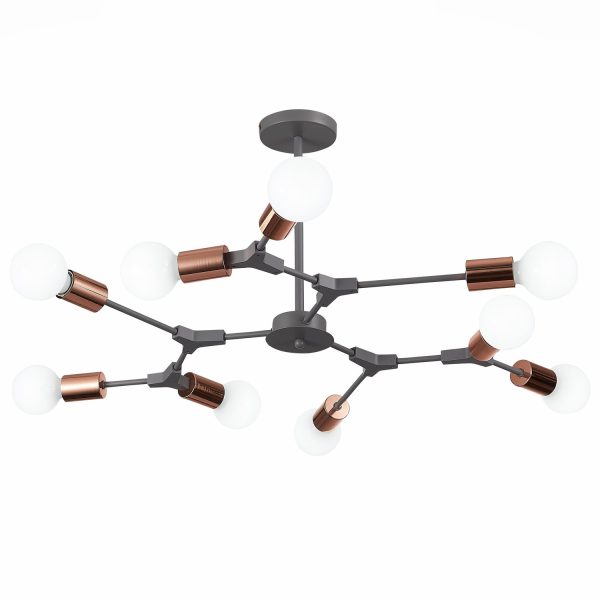 SLE106403-09 Светильник потолочный Серый, Розовое золото E27 9*60W PALARE — изображение 3