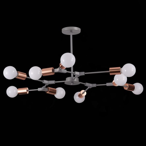 SLE106403-09 Светильник потолочный Серый, Розовое золото E27 9*60W PALARE — изображение 4