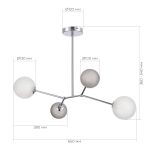 SLE1107-103-04 Светильник подвесной Хром/Белый, Серый G9 LED 4*5W 4000K MALTE — изображение 4