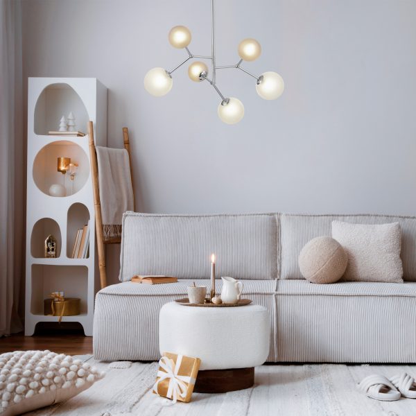 SLE1107-103-04 Светильник подвесной Хром/Белый, Серый G9 LED 4*5W 4000K MALTE — изображение 5