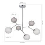 SLE1107-103-06 Светильник подвесной Хром/Белый, Серый G9 LED 6*5W 4000K MALTE — изображение 4