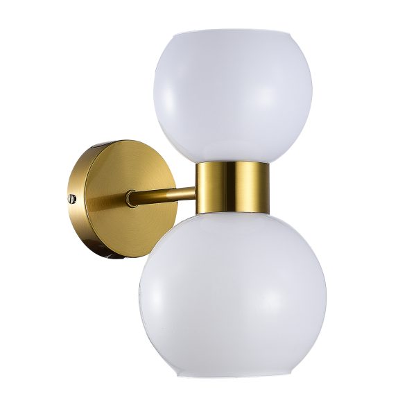 SLE1138-301-02 Светильник настенный Латунь/Белый E27 2*60W THONET — изображение 4