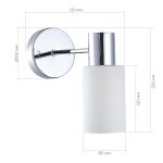 SLE1139-101-01 Светильник настенный Хром/Белый E14 1*60W GESSI — изображение 5