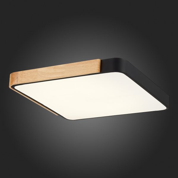 SLE201242-01 Светильник потолочный Черный, Светлое дерево/Белый LED 1*42W 3000K/4000K/6000K FESTA — изображение 5