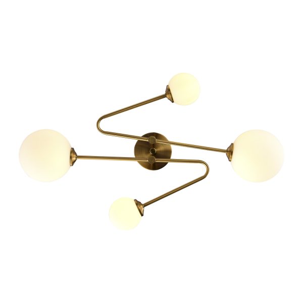 SLE2211-302-04 Светильник потолочный Латунь/Белый G9 LED 4*5W FANTINI — изображение 4