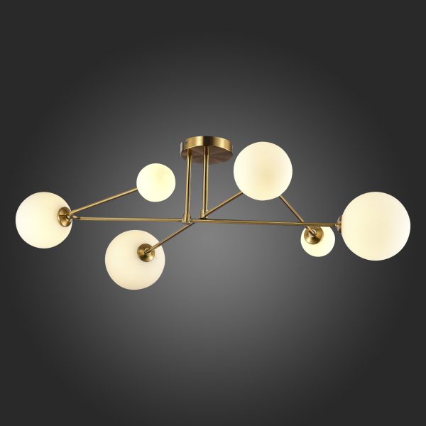 SLE2211-302-06 Светильник потолочный Латунь/Белый G9 LED 6*5W FANTINI — изображение 2