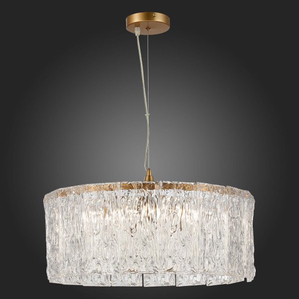 SLE283203-06 Светильник подвесной Золотистый/Прозрачный E27 6*40W RIDA — изображение 2