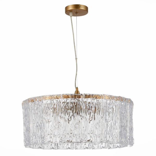 SLE283203-06 Светильник подвесной Золотистый/Прозрачный E27 6*40W RIDA — изображение 4