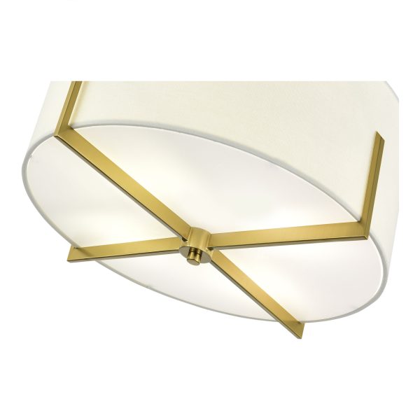 SLE3010-302-04 Светильник потолочный Латунь/Белый E27 4*60W LINTON — изображение 3